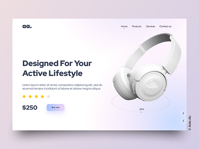 Professional Headphone Audio Landing Page