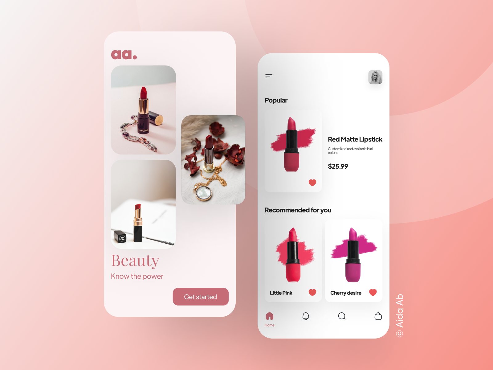 Beauty App Mobile UI Design by Aida Abazi on Dribbble