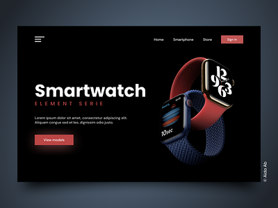 Smart Watches Website Landing Page