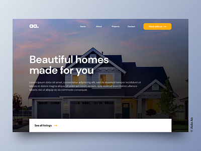 Home Rental Website UI Design