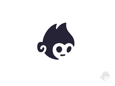 Monkey animal head icon logo minimal monkey simple