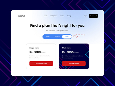 Pricing Plan Page blue clean concept dailyui design landing page design online pharmacy pricing pricing plan pricing table store subscription ui uiux