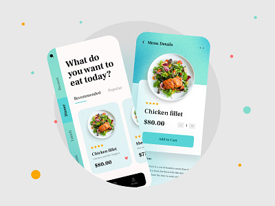 Food Mobile App app clean concept dailyui delivery design flat food interface ios minimal mobile mobile design recommended ui uiux