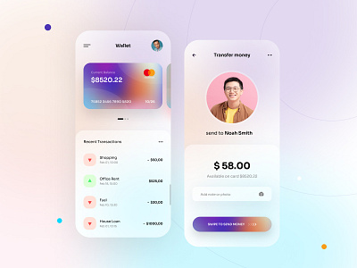 Wallet & Finance - Mobile App android app design app design mobile bitcoin crypto currenccy daily ui design finance fintech ios mobile mobile app mobile ui money online popular ui ux ux design wallet