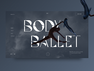 Conceptual UI design of Ballet school