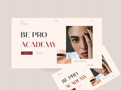 Conceptual UI Design of Brows Academy academy brows landingpage ui uxui webdesign
