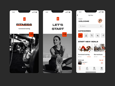 Fitness Mobile App fitenssmobiledesign fitness fitnessapp ui uiuxdesign