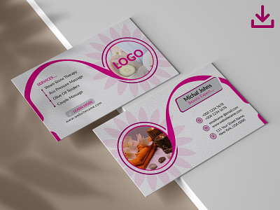 Beauty salon and spa business cards template design brand branding business card card maker cards creative business card design elegant business card free business card graphic design illustration logo simple business card