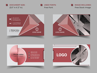 Creative and Modern Business Card Template Design brand branding business card card maker cards creative business card design editable elegant business card free business card graphic design identity design illustration logo personal identity template vector
