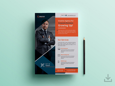 Creative Business Flyer Design agency brochure business business flyer cards creative flyer design flyer flyer design flyers graphic design modern flyer print ready template template design