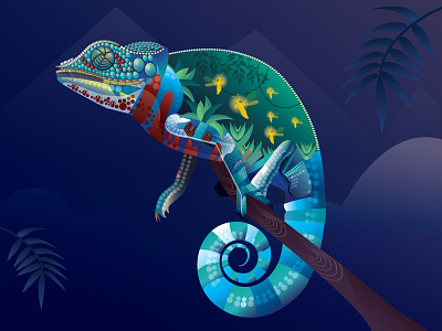 chameleon adobe illustrator adobe photoshop branding design illustration procreate procreate app ux vector website
