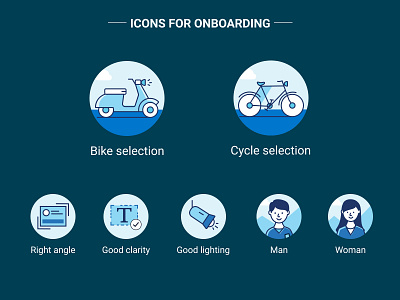 Icon set for an onboarding project