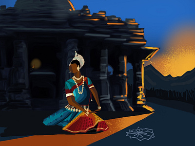 Indian Dance Form series adobe illustrator adobe photoshop app branding design icon identity illustration mobile procreate procreate app ui ux vector web website