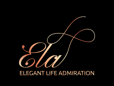 Ela Elegant Logo branding elegant logo golden logo logo luxury logo