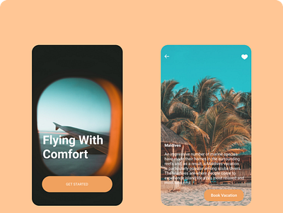 Travelling App app design ui ux