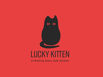 Lucky Kitten Logo Design branding cat design graphic design icon identity kitten log logo logo design