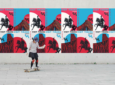 Poster Design - Visit Tirana 2021 albania graphic design poster poster design print tirana