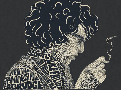 Bob Dylan Illustraion bob dylan illustration love minus zero music no limits song typography