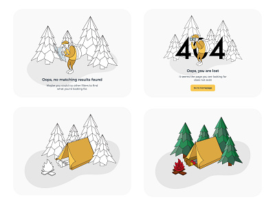 Am I lost? 404 404 error character design design error page forest illustration lost lost man page not found tourist ui vector illustration