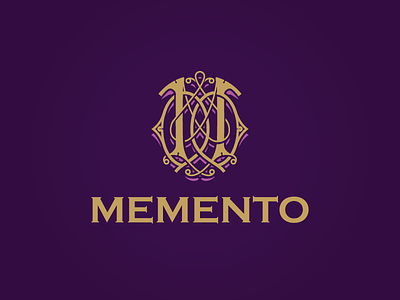 Memento Monogram floristy gold logo m mark memento monogram ritual violet