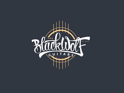 Blackwolf Guitars Logo bedge freehand guitar guitars lettering logo mark