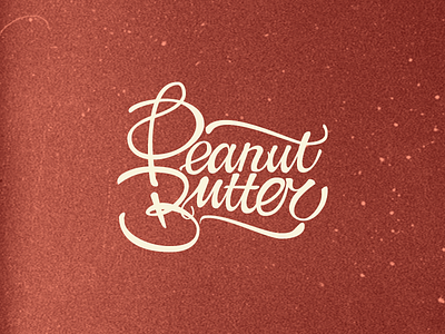 Peanut Butter Lettering buffet butter cafe curves food freehand lettering logo peanut type