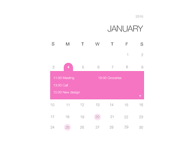 Daily UI 038 - Calendar calendar dailyui dailyui038