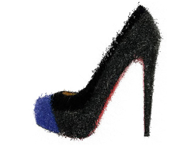 Typographic Louboutin Shoes colors letters shoes typograpy