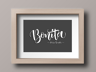 Bonita <3 brushlettering customletters handlettering handletters handmadeletters handwrittenletters lettering letteringart letteringdesign letters lettersign loveletters