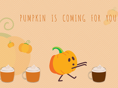 Pumpkin is coming for you autumn design fall pumpkin pumpkin spice latte weekly warm up