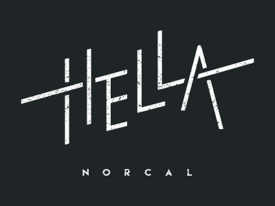 Hella bay area hella illustration lettering norcal typography