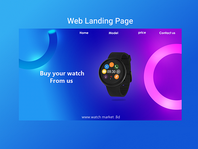 Watch shop Landing page design branding commercial design social media banner design template design ui