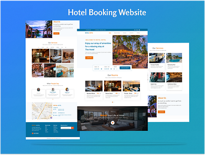 Hotel Booking Website branding commercial design social media banner design template design ui