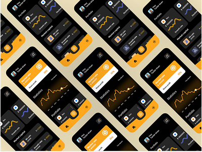 Cryptocurrency related mobile app branding commercial design cryptocurrency mobile app illustration template design ui