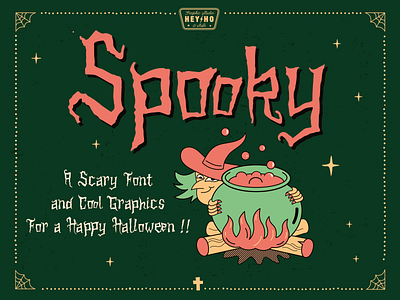 Spooky design flat font design illustration vector