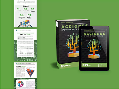 Ebook- Acciones design ebook graphic design infoproduct layout markets social media trader vector