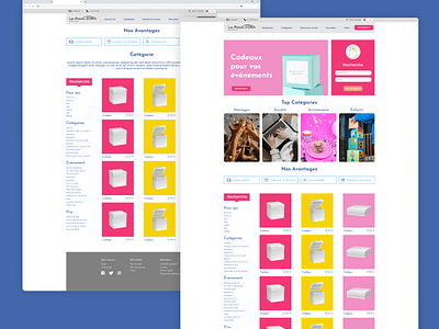 E-Commerce - Plaisirs d'Offir design divi e commerce gift graphic design layout tienda online uiux web web design wordpress