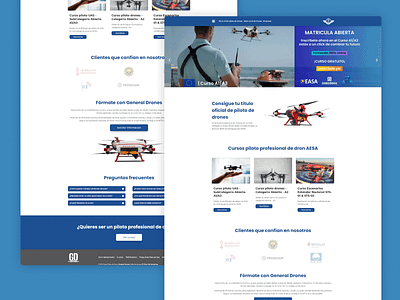 Landing page - General Drones divi drones landing ui uiux ux web web design wordpress