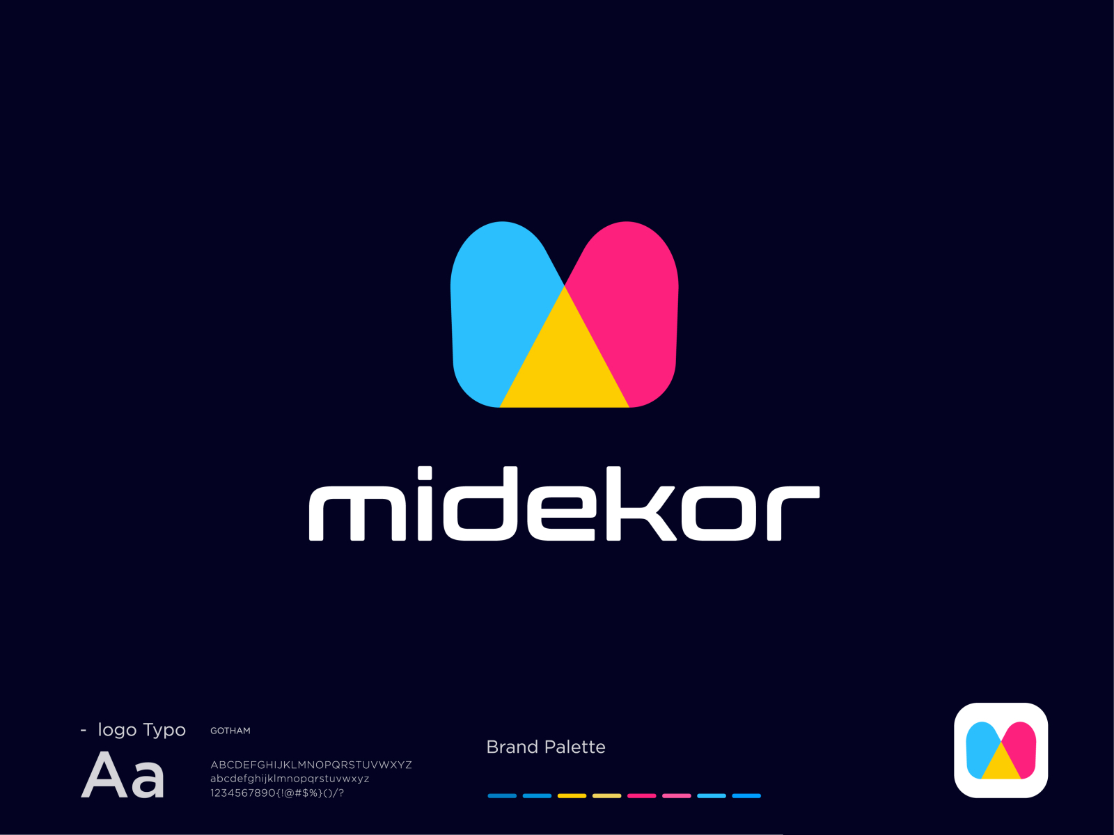 M modern letter logo mark | Abstract M logo | 2020 by Ajmal Design ...