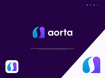 Aorta Logo Branding a letter logo a logo a modern logo abstract logo branding business logo company logo corporate creative logo logo trends 2020 logotype modern logo