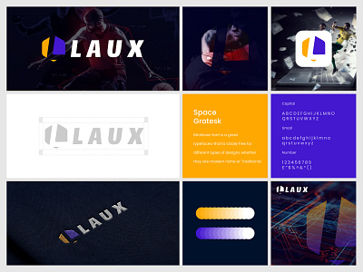 Laux Sports Logo Brandign - L Modern Logo - L Letter Logo