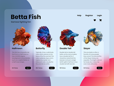 Betta Fish E-Commerse Web Design ui ui ux ui design uidesign uiux web web design webdesign website website design