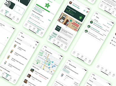 Starbucks App Redesign design illustration logo ui ui ux ui design uidesign uiux ux web webdesign