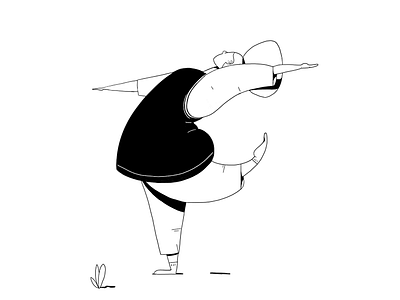 Great Balance character design illustration pose woman yoga