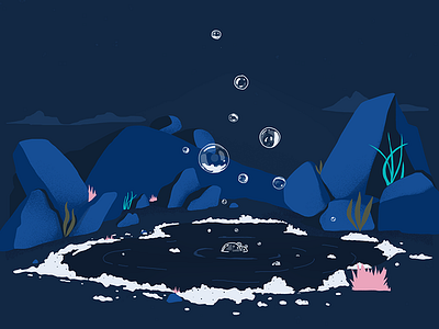 Bubble Bath concept design digitalart illustration landscape marmenor sea spain