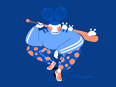 Baseball Game adidas baseball character cute design dots illustration japan sports