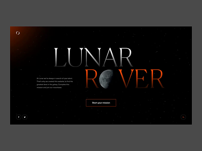 Lunar Rover animation campaign employer lunar mission moon motion space ui ux web web design website