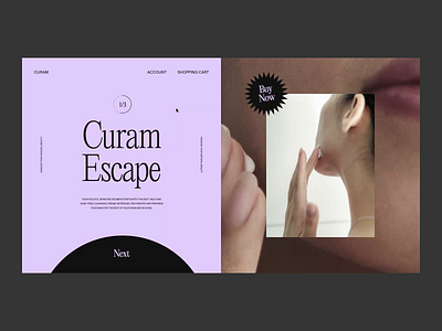 Curam — Product Carousel after effects animation beauty carousel ecommerce health motion product page shop ui ux web web design website