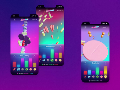 SweeTARTS — SweetBEATS candy colorful gradient mixer mobile mobile first motion music ui ux web web design webgl