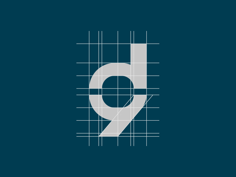 D9 branding grid identity logo mark
